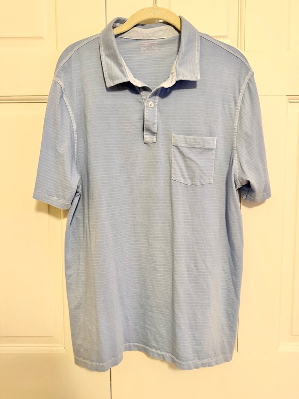 Vineyard Vines Island Polo Shirt Men's Large Blue Pima Cotton Short Sleeve